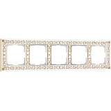 Рамка Werkel Antik на 5 постов белое золото W0051523 4690389158292