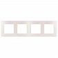 Рамка 4-постовая ЭРА 12 сатин перламутр 12-5104-15 Б0052538 - фото №1