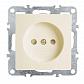 Розетка Feron Stekker Эрна б/з 10A 250V с защитной шторкой слоновая кость PST10-9109-02 39327 - фото №1