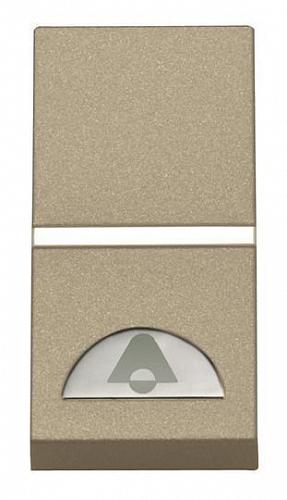 Выключатель кнопочный одноклавишный ABB Zenit 16A 250V Звонок шампань 2CLA210400N1901