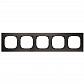 Рамка 5-постовая ABB SKY Чёрный бархат 2CLA857500A1501 - фото №1