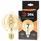 Лампа светодиодная филаментная ЭРА E27 7W 2400K прозрачная F-LED G95-7W-824-E27 spiral gold Б0047663 - фото №2
