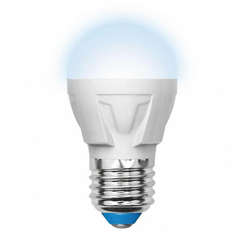 Лампа светодиодная Uniel E27 7W 4000K матовая LED-G45 7W/NW/E27/FR PLP01WH UL-00002418