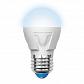 Лампа светодиодная Uniel E27 7W 4000K матовая LED-G45 7W/NW/E27/FR PLP01WH UL-00002418 - фото №1
