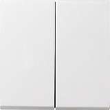 Лицевая панель Gira System 55 выключателя двухклавишного с набором уплотнений IP44 чисто-белый глянцевый 026603