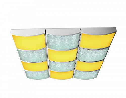 Потолочный светодиодный светильник Ambrella light Orbital Crystal Sand FS1520 WH/SD 288W D810*720