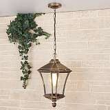 Уличный подвесной светильник Elektrostandard Virgo H черное золото a031928