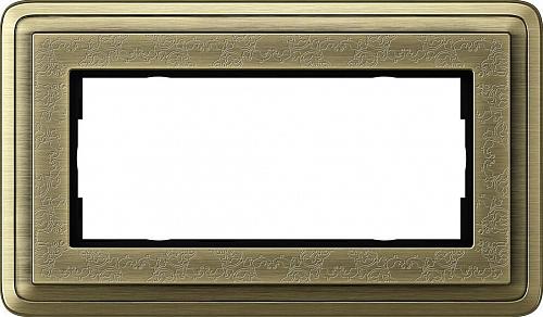 Рамка 2-модульная Gira ClassiX Art бронза 1002661