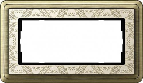 Рамка 2-модульная Gira ClassiX Art бронза/кремовый 1002663