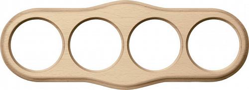 Рамка Werkel Legend Wave на 4 поста светлый бук WL20-frame-04 4690389117329