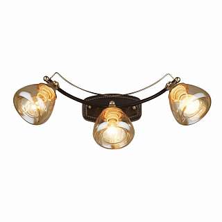 Бра с тремя плафонами цвета шампань