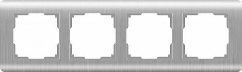 Рамка Werkel Stream на 4 поста серебряный WL12-Frame-04 4690389076398