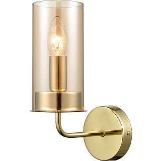 Бра с одним плафоном янтарного цвета