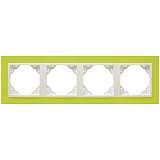 Рамка 4-постовая Efapel Logus 90 Animato зеленый/лед 90940 TDG