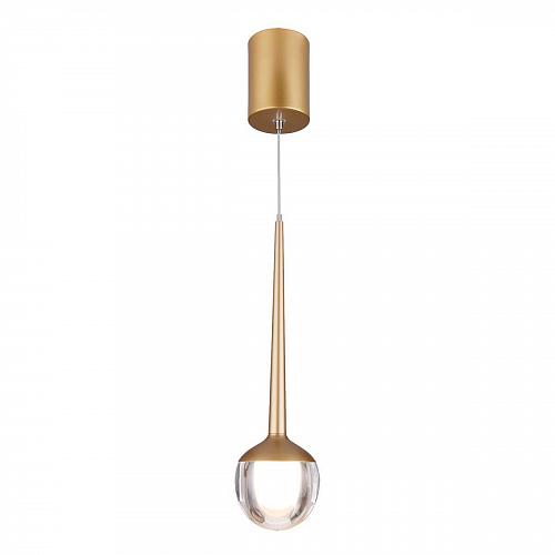 Подвесной светодиодный светильник Elektrostandard DLS028 6W 4200K золото a047770