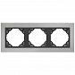 Рамка 3-постовая Efapel Logus 90 Metallo хром/серый 90930 TRS - фото №1
