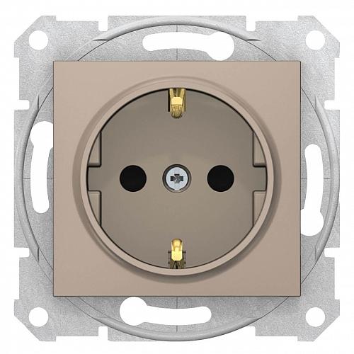 Розетка Schneider Electric Sedna с з/к со шторками 16A 250V SDN3001768