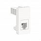 Розетка телефонная RJ12 одиночная Schneider Electric Unica Modular NU349118 - фото №1