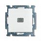 Переключатель одноклавишный ABB Basic55 10A 250V с подсветкой альпийский белый 2CKA001012A2143 - фото №1