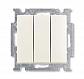 Выключатель трехклавишный ABB Basic55 16A 250V chalet-белый 2CKA001012A2183 - фото №1