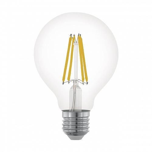 Лампа светодиодная филаментная диммируемая Eglo E27 6W 2700К прозрачная 11702