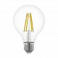 Лампа светодиодная филаментная диммируемая Eglo E27 6W 2700К прозрачная 11702 - фото №1