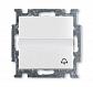 Выключатель кнопочный одноклавишный ABB Basic55 10A 250V Звонок альпийский белый 2CKA001413A1086 - фото №1