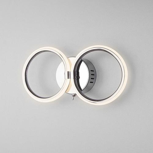 Настенный светодиодный светильник Eurosvet 90146/2 хром