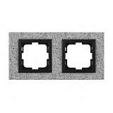 Рамка 2-постовая Mono Electric Style Granit белый гранит 107-600000-161