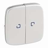 Лицевая панель Legrand Valena Allure выключателя двухклавишного с подсветкой жемчуг 755229