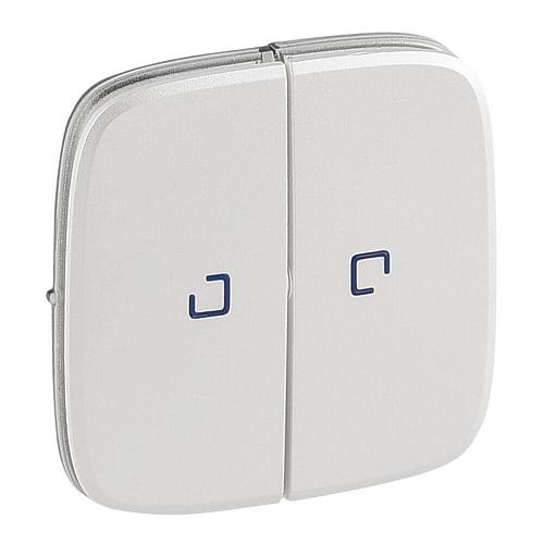 Лицевая панель Legrand Valena Allure выключателя двухклавишного с подсветкой жемчуг 755229