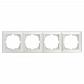 Рамка 4-постовая ЭРА Intro Solo перламутровый 4-504-06 Б0053997 - фото №1