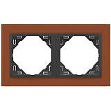 Рамка 2-постовая Efapel Logus 90 Animato темно-оранжевый/серый 90920 TTS