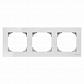 Рамка 3-постовая ABB Sky стекло белое 2CLA857300A3001 - фото №1
