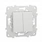 Переключатель двухклавишный перекрестный Schneider Electric Unica New NU521518 - фото №1