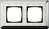Рамка 2-постовая Gira ClassiX Art хром/кремовый 0212683