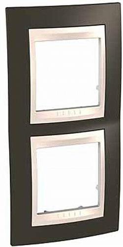 Рамка 2-постовая вертикальная Schneider Electric Unica Хамелеон MGU6.004V.571