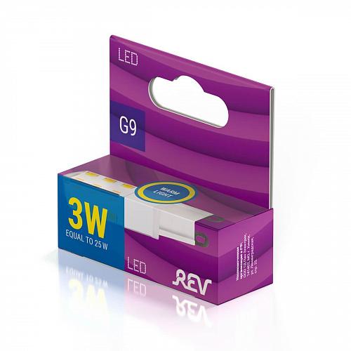 Лампа светодиодная REV JCD G9-3/4 2700K теплый свет кукуруза 32367 9