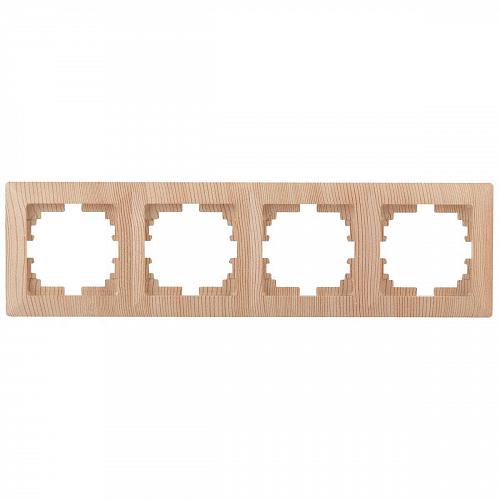 Рамка 4-постовая ЭРА Intro Solo дерево 4-504-11 Б0043430