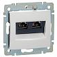 Розетка компьютерная 2хRJ45 Legrand Valena STP 10 GIGA белая 770073 - фото №1
