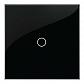 Выключатель сенсорный одноклавишный Hiper черный S1G1-01B - фото №1