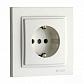 Розетка 2К+З Mono Electric Despina 16A 250V винтовое подключение слоновая кость 102-010021-117 - фото №1