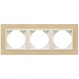 Рамка 3-постовая Efapel Logus 90 Arbore бук/жемчуг 90930 TFP
