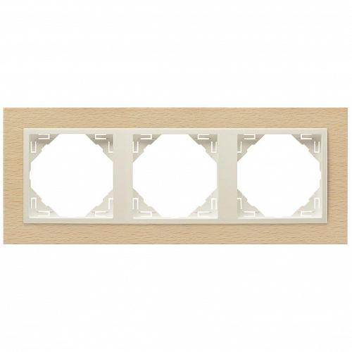 Рамка 3-постовая Efapel Logus 90 Arbore бук/жемчуг 90930 TFP