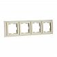Рамка 4-постовая Mono Electric Larissa крем 103-171700-163 - фото №1
