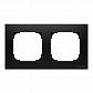 Рамка 2-постовая ABB Sky чёрный бархат 2CLA857200A1501 - фото №1