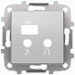 Лицевая панель ABB Sky медиа-комбайна серебристый алюминий 2CLA856830A1301 - фото №1