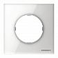 Рамка 1-постовая ABB Sky Moon стекло белое 2CLA867100A3001 - фото №1