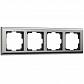 Рамка на 4 поста Werkel Metallic глянцевый никель W0041602 4690389159046 - фото №1