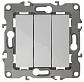 Выключатель трехклавишный ЭРА 12 10AX 250V 12-1107-01 Б0014669 - фото №1